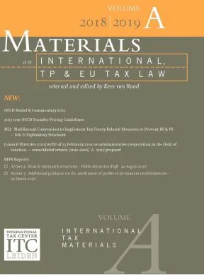 Cover of Materials on International, TP & EU Tax Law, Volume A 2018/2019, edited by Kees van Raad